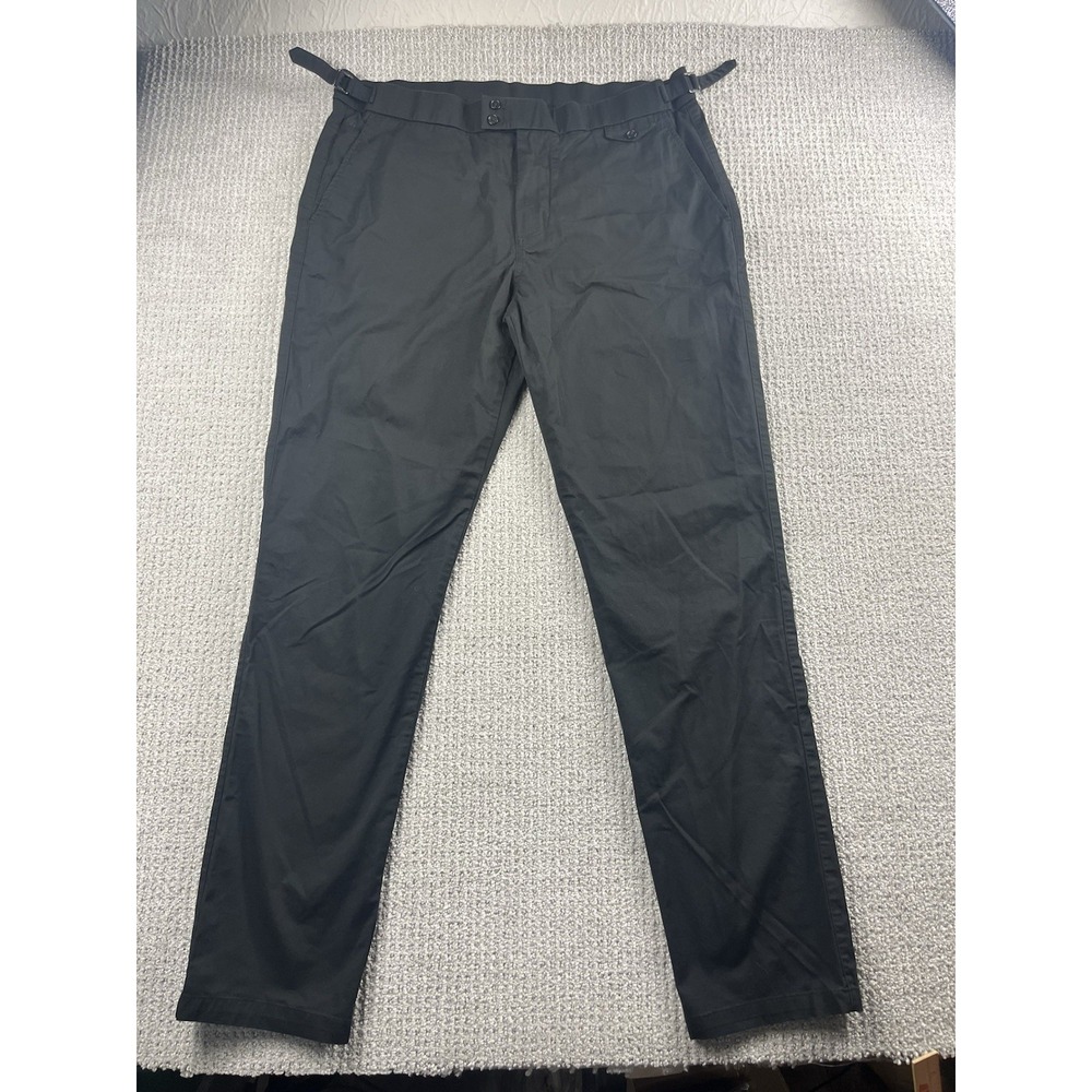 Greyson Golf Pants Men 36x32 Belted Trouser Performance Sport Chino‎ Black